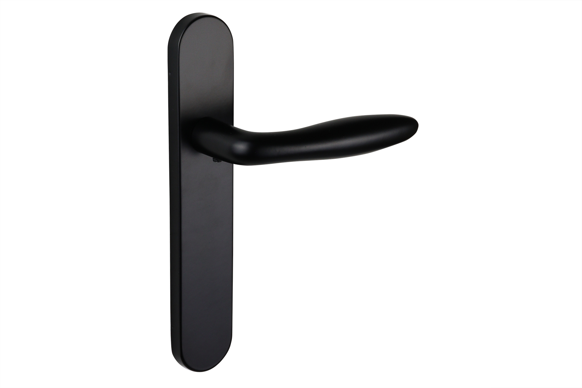Lavuzo deurkruk Pratona Zwart met afgerond schild - Per set