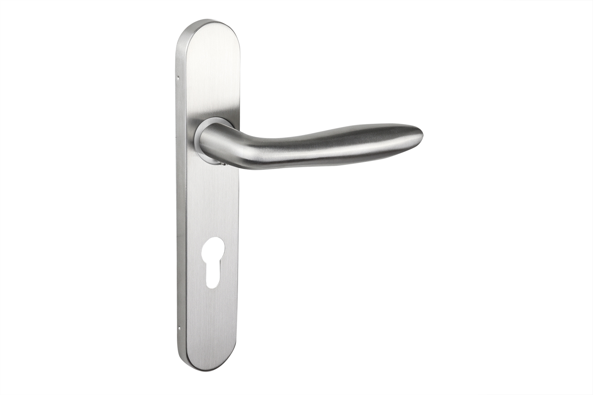 Lavuzo deurkruk Pratona RVS met afgerond schild PC72 - Per set