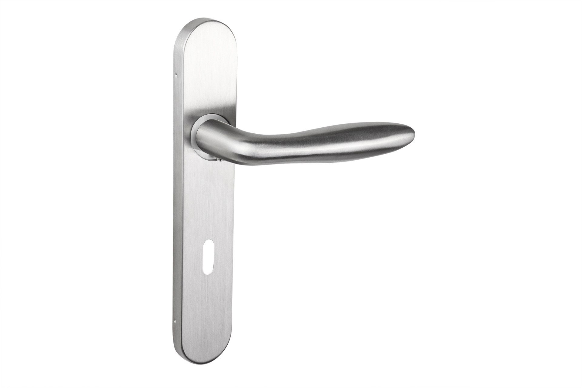 Lavuzo deurkruk Pratona RVS met afgerond schild SL72 - Per set