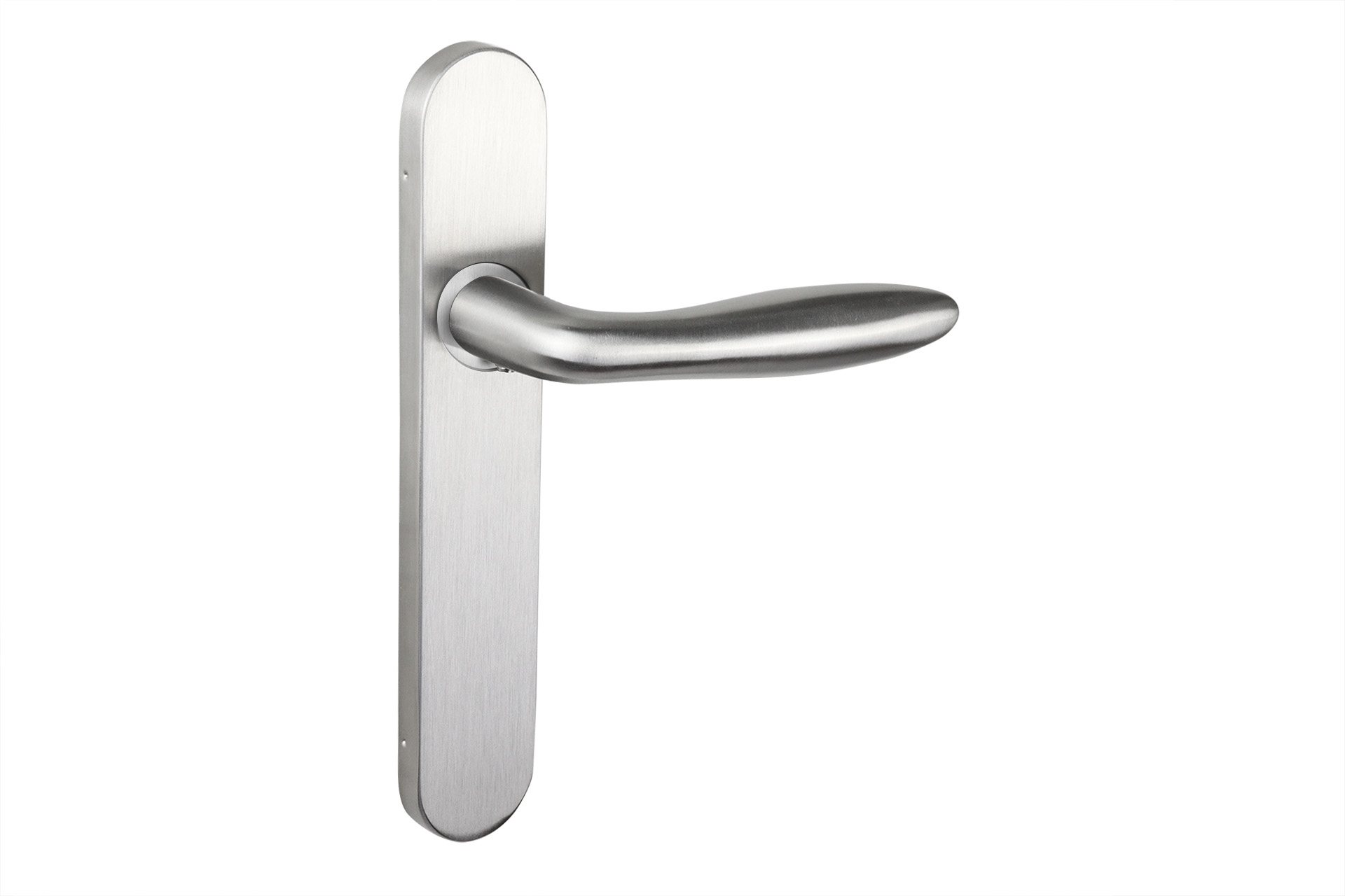 Lavuzo deurkruk RVS met blind schild rondmodel - Per Set
