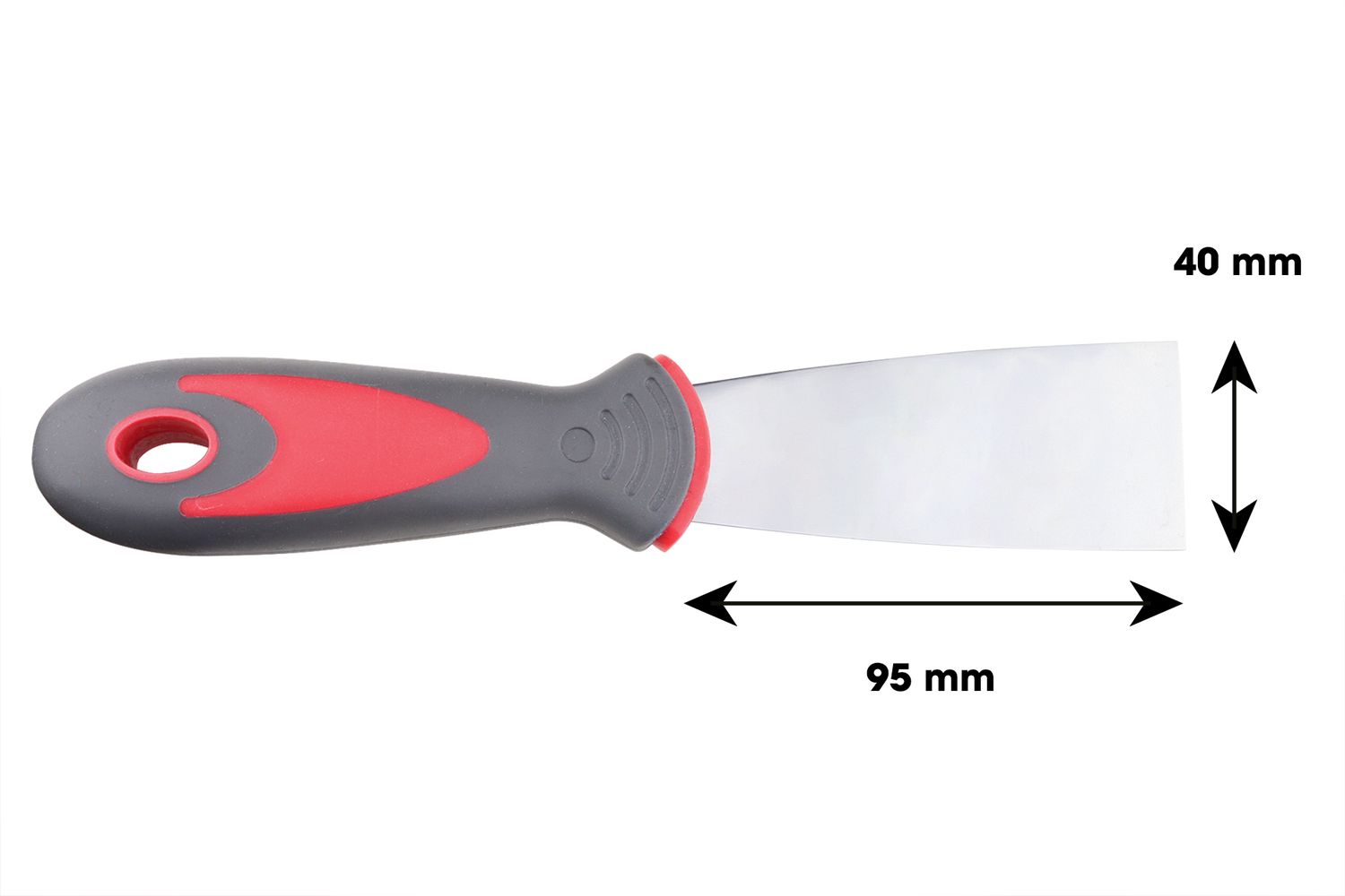 Plamuurmes RVS 40 mm kunststof handvat - Per Stuk, foto 2 van 4