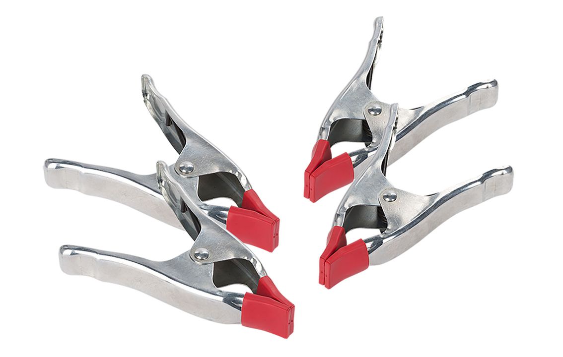 Veerklem metaal 100 mm - Set 4 stuks