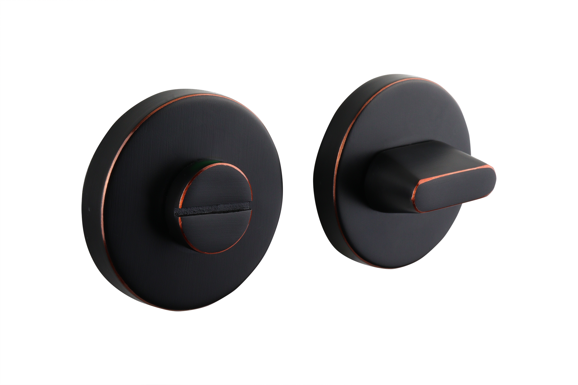 Lavuzo WC-sluiting Rozet Rond Zwart/Brons - Per set