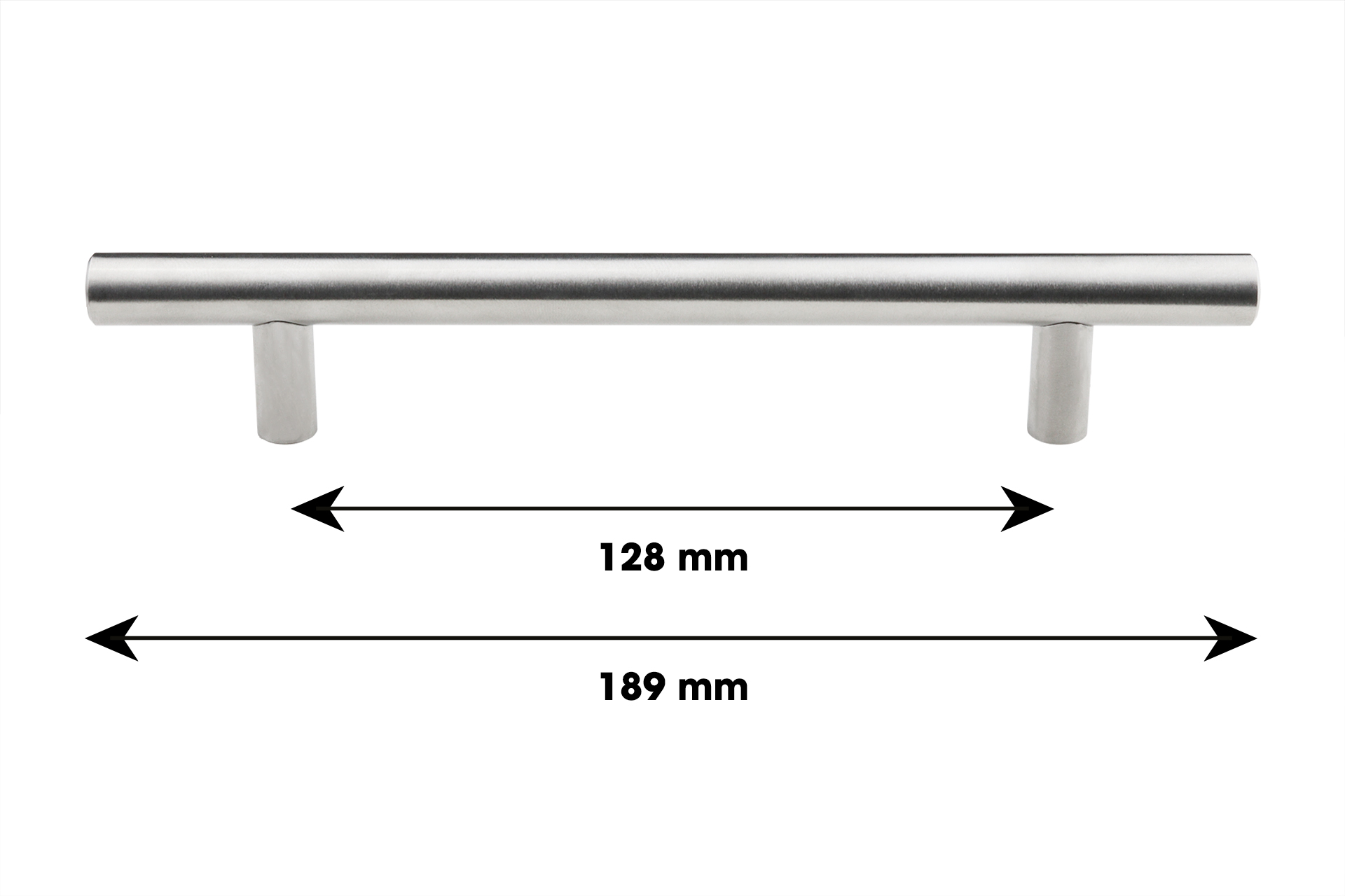 Lavuzo Staafgreep RVS - Boorafstand 128 mm - Per Stuk, foto 5 van 5