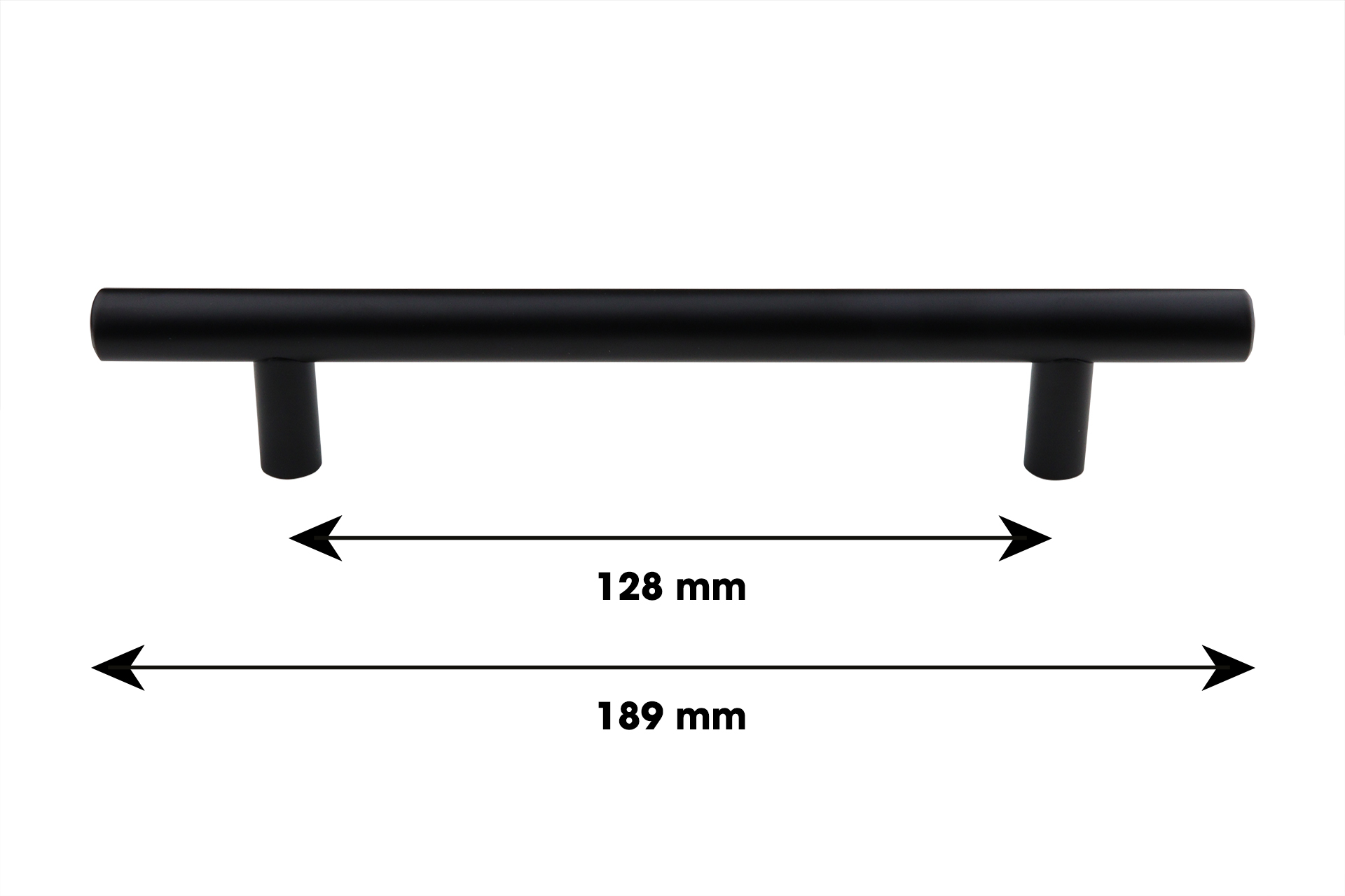 Lavuzo Staafgreep Zwart - Boorafstand 128 mm - Per Stuk, foto 5 van 6