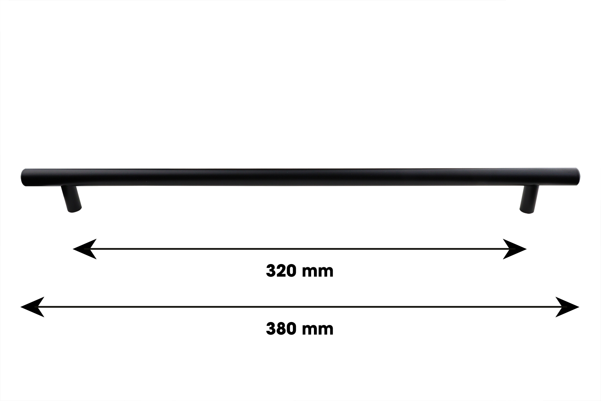 Lavuzo Staafgreep Zwart - Boorafstand 320 mm - Per Stuk, foto 5 van 6