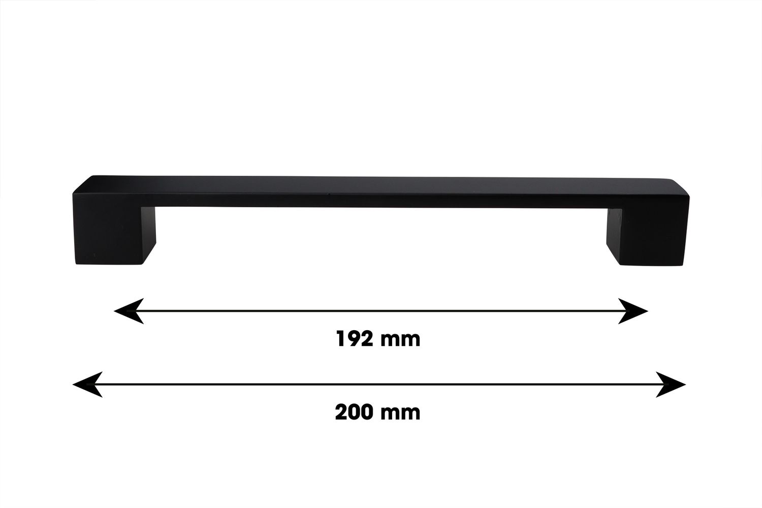 Lavuzo Handgreep Zwart Kubus - Boorafstand 192 mm - Per Stuk, foto 3 van 5
