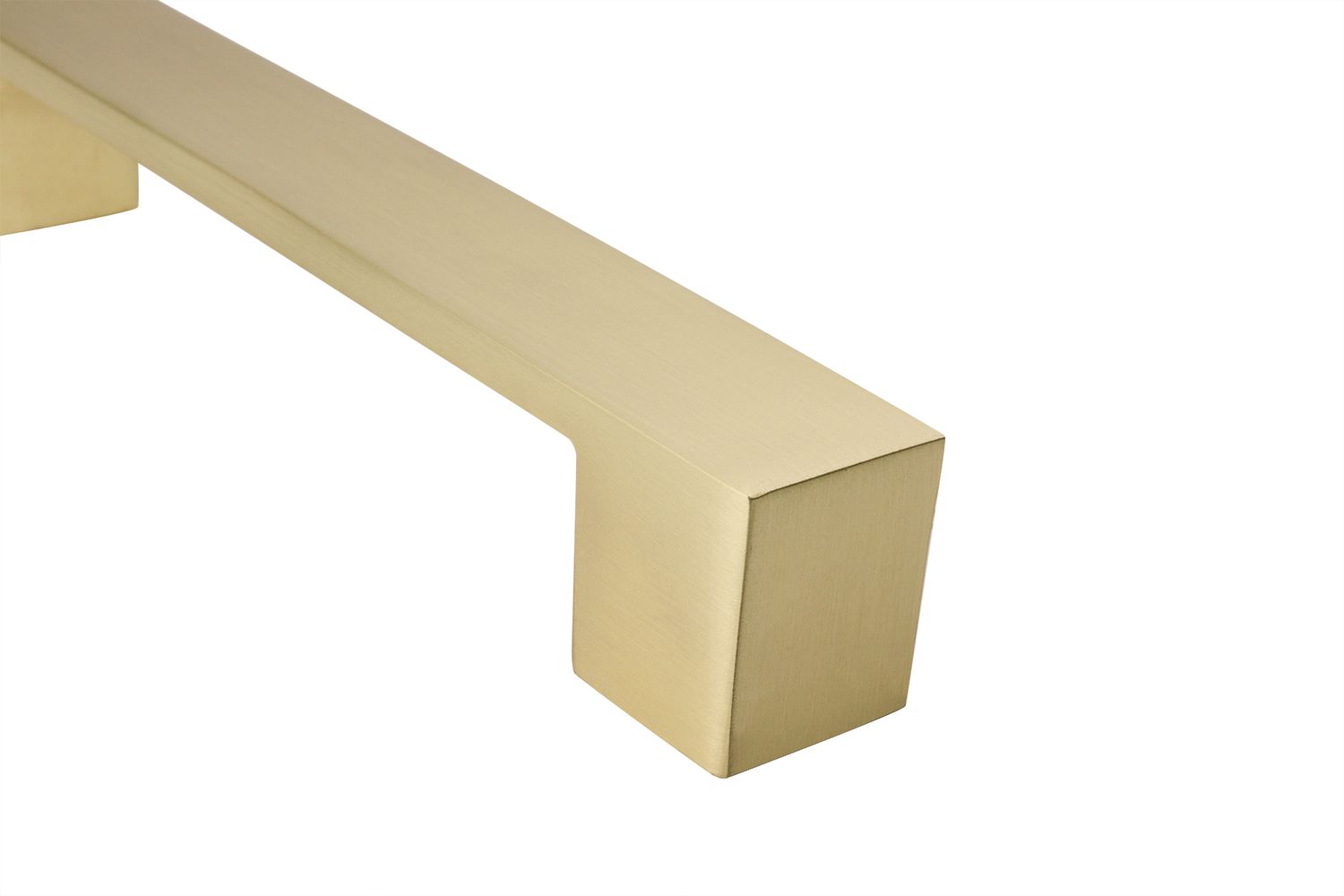 Lavuzo Handgreep Mat Goud Kubus - Boorafstand 128 mm - Per Stuk, foto 5 van 6