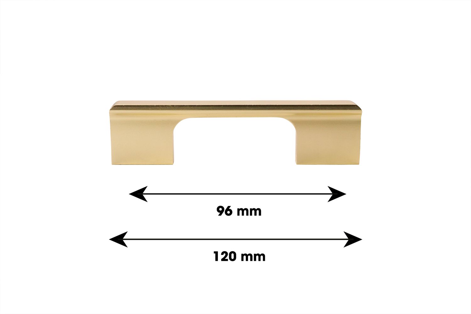 Lavuzo Handgreep Modern Mat Goud 120 mm - Boorafstand 96 mm - Per Stuk, foto 5 van 5