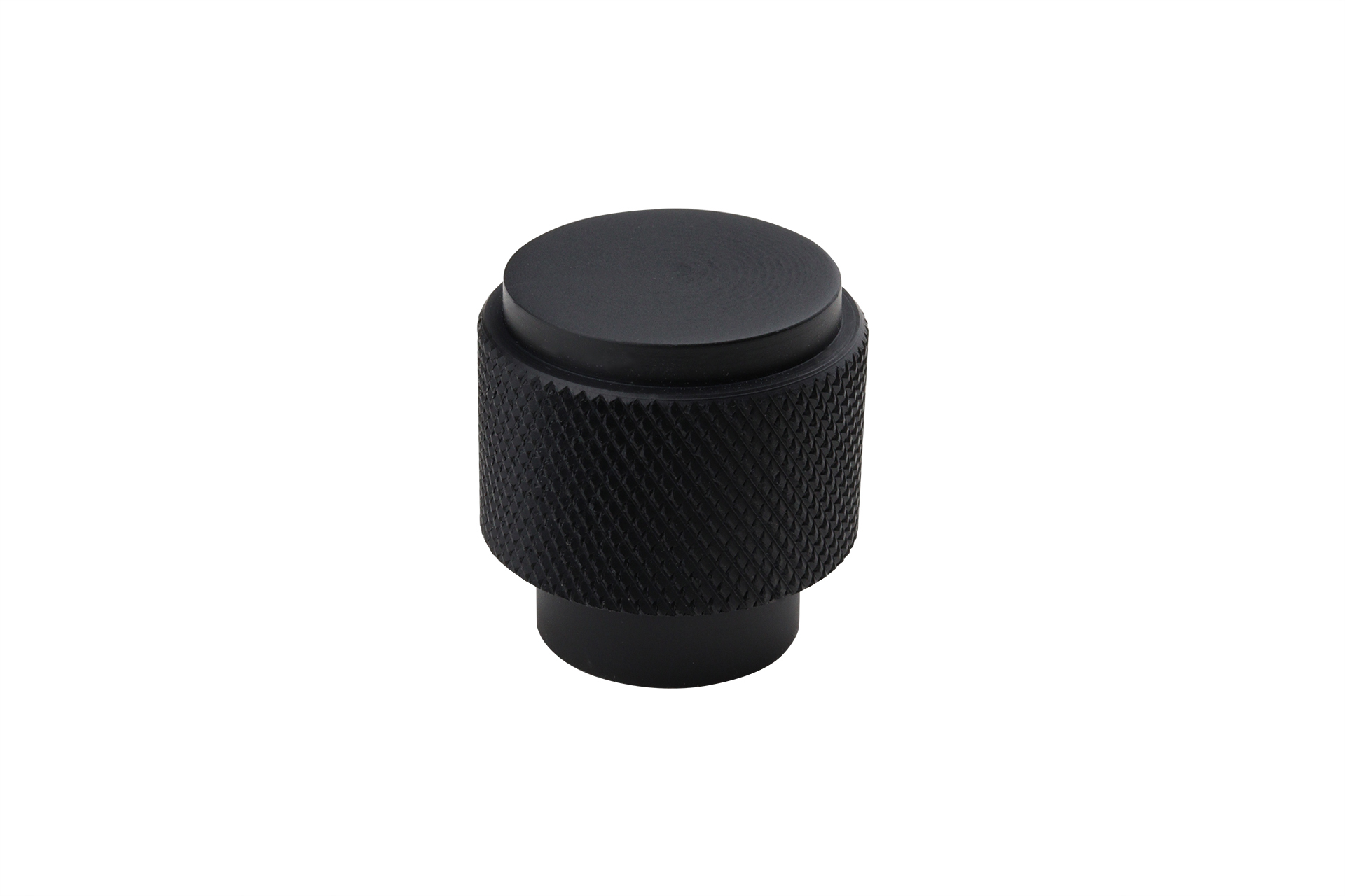Lavuzo Kastknop Ribbel Zwart 20x25 mm - Per stuk