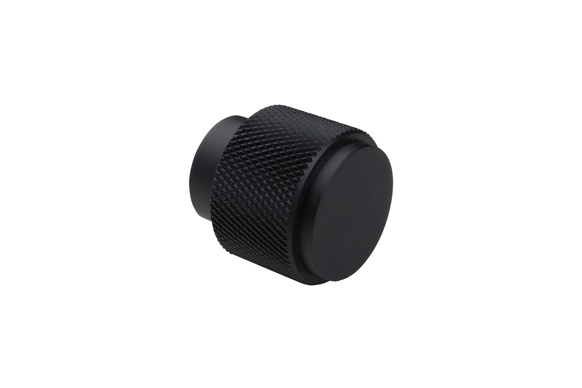 Lavuzo Kastknop Ribbel Zwart 20x25 mm - Per stuk, foto 3 van 4