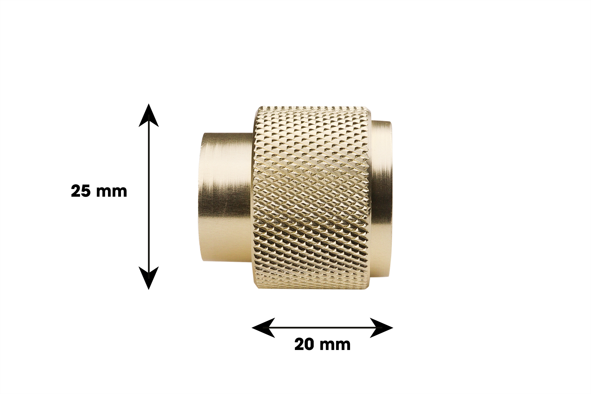 Lavuzo Kastknop Ribbel Satijn Goud 20x25 mm - Per stuk, foto 5 van 5