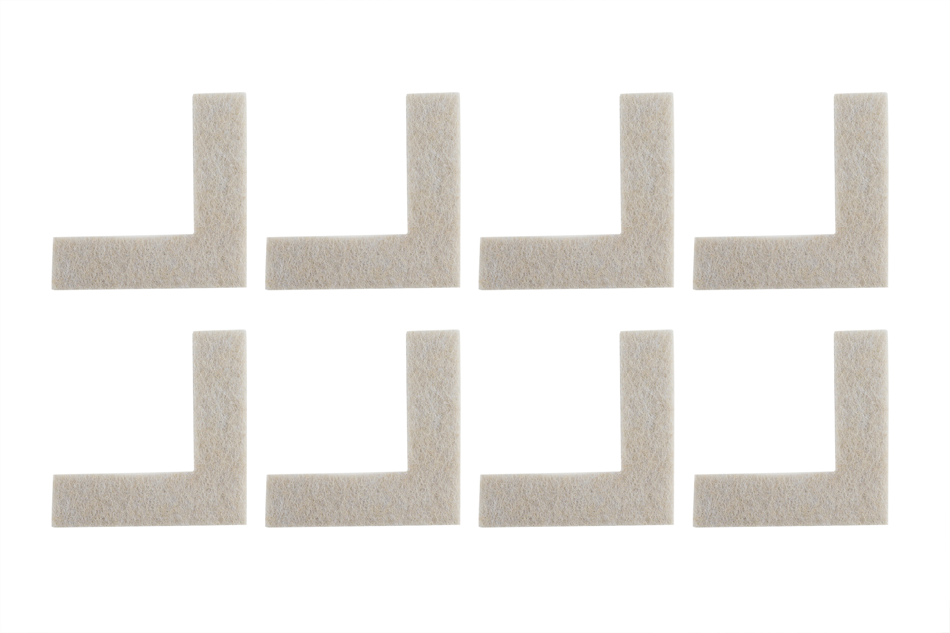Meubelvilt hoek zelfklevend 51 x 51 mm - Set 8 stuks