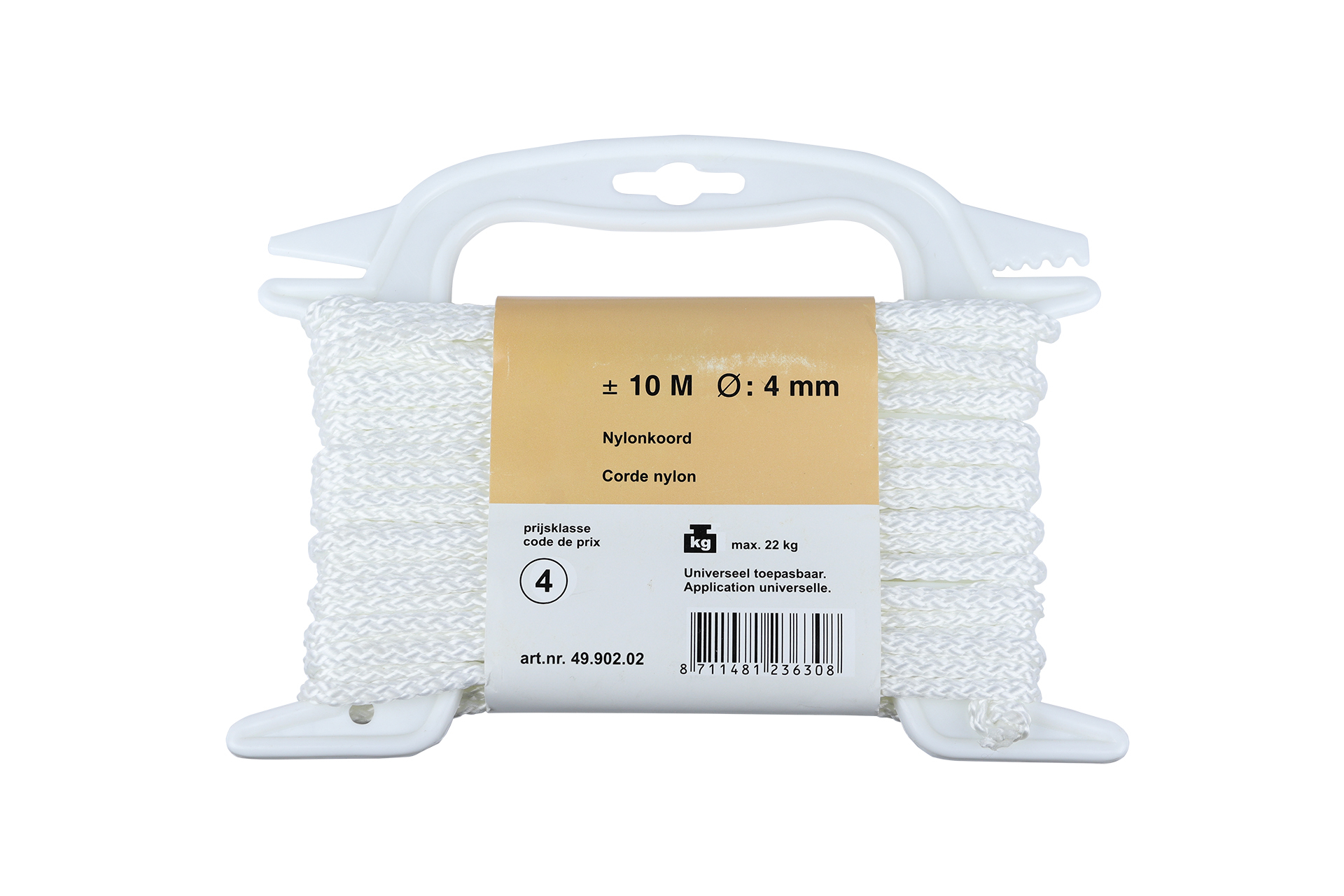 Nylon Touw Wit - 4 mm dik - 10 m