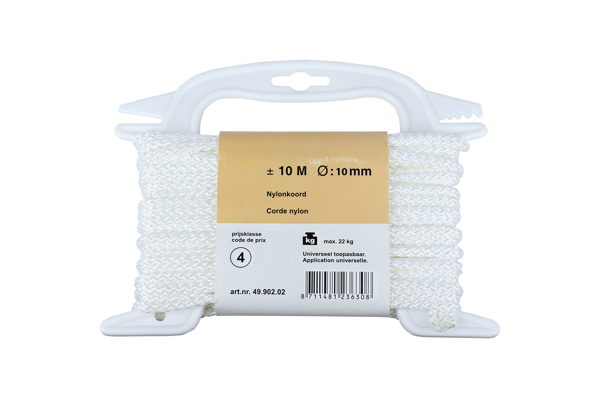 Nylon Touw Wit - 10 mm dik - 10 m