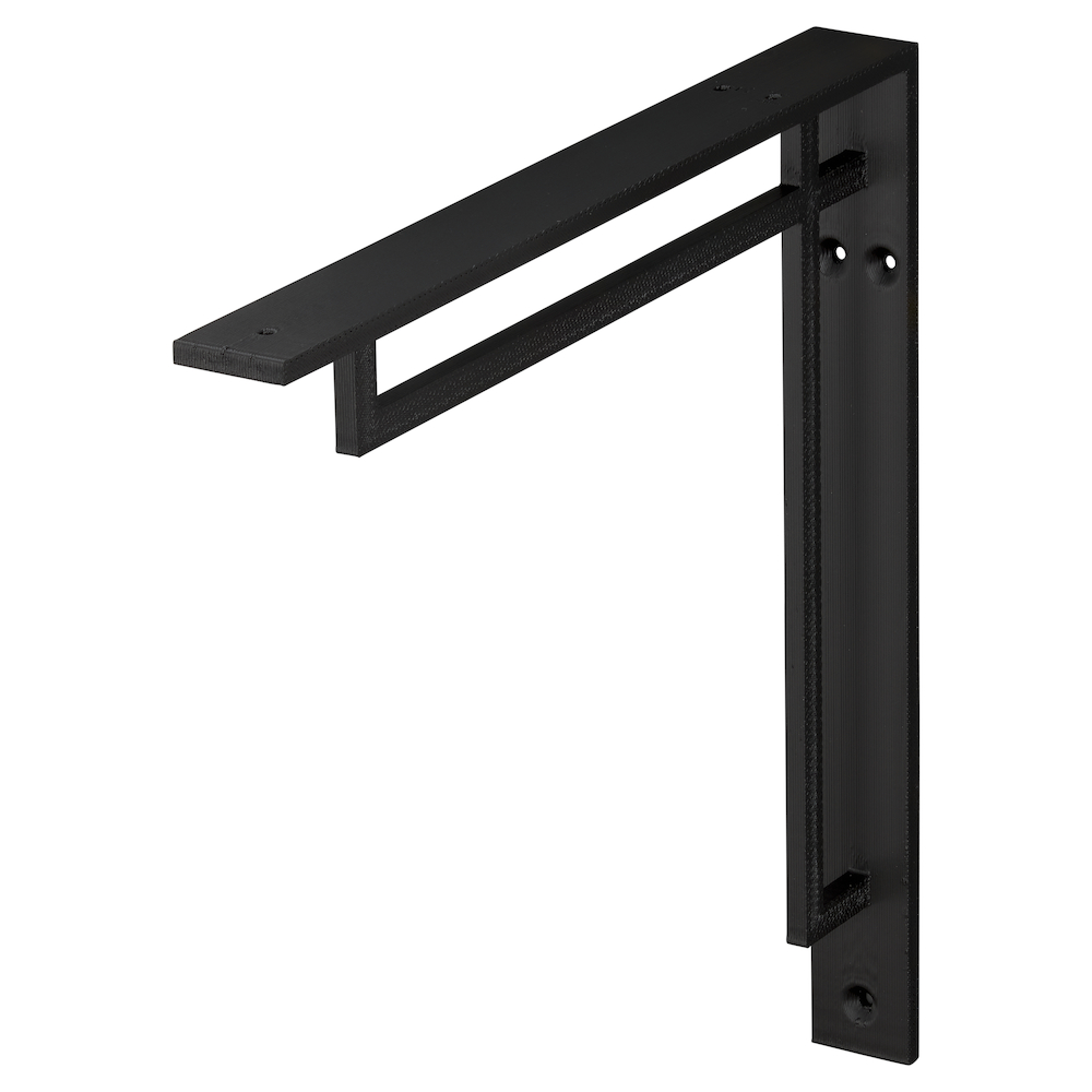 Plankdrager Zwart Modern 14,5 x 14,5 cm - Per Stuk