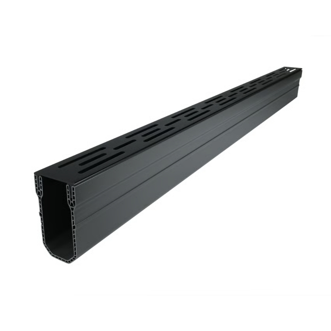 Lijngoot smal Zwart 1000 x 55 x 100 mm - Per Stuk