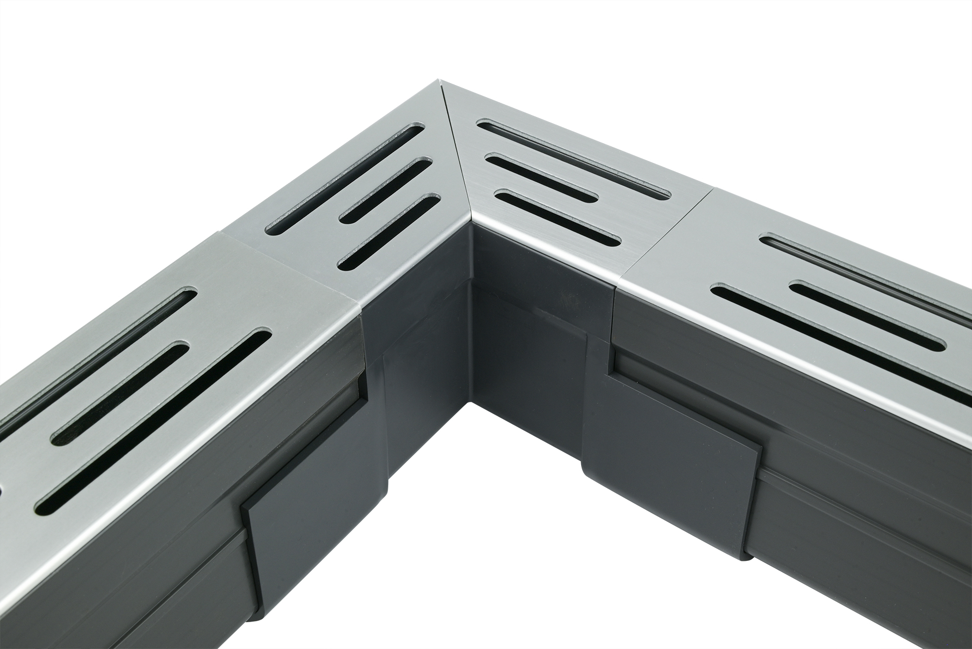 Hoekstuk voor Smalle Lijngoot Aluminium 155 x 155 - Per Stuk, foto 4 van 6