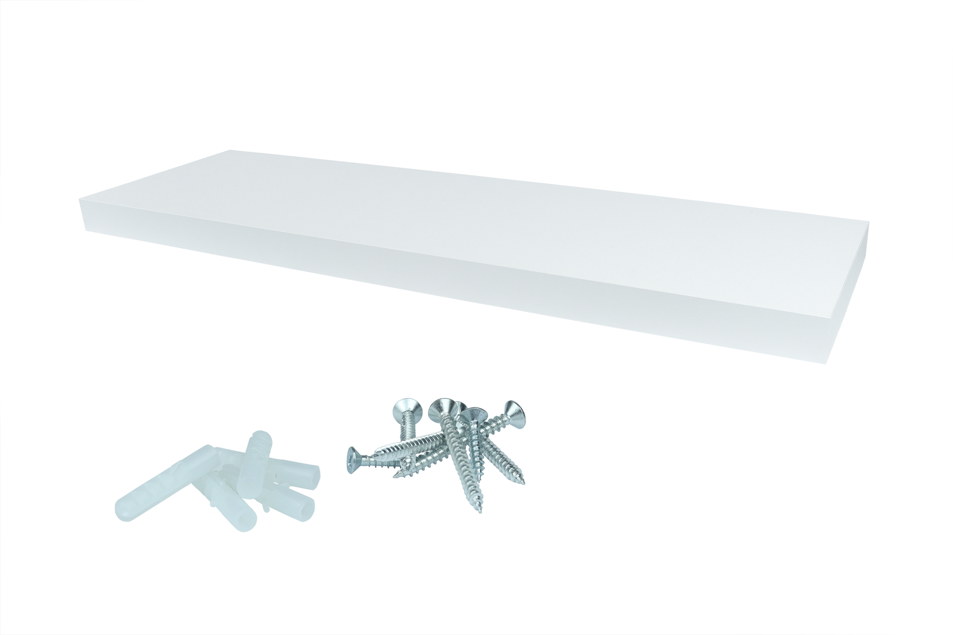 Zwevende Wandplank 80 x 24 cm Wit - Per Stuk