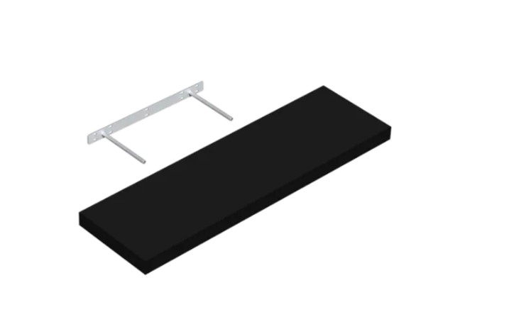Zwevende Wandplank 80 x 24 cm Zwart - Per Stuk, foto 3 van 3