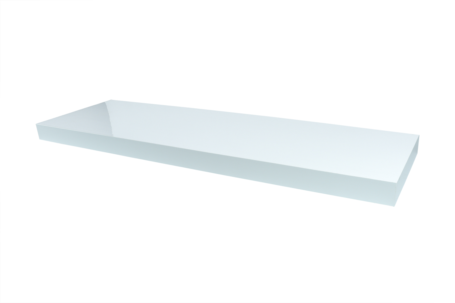 Zwevende Wandplank Wit Hoogglans 80 x 24 cm - Per Stuk, foto 2 van 3