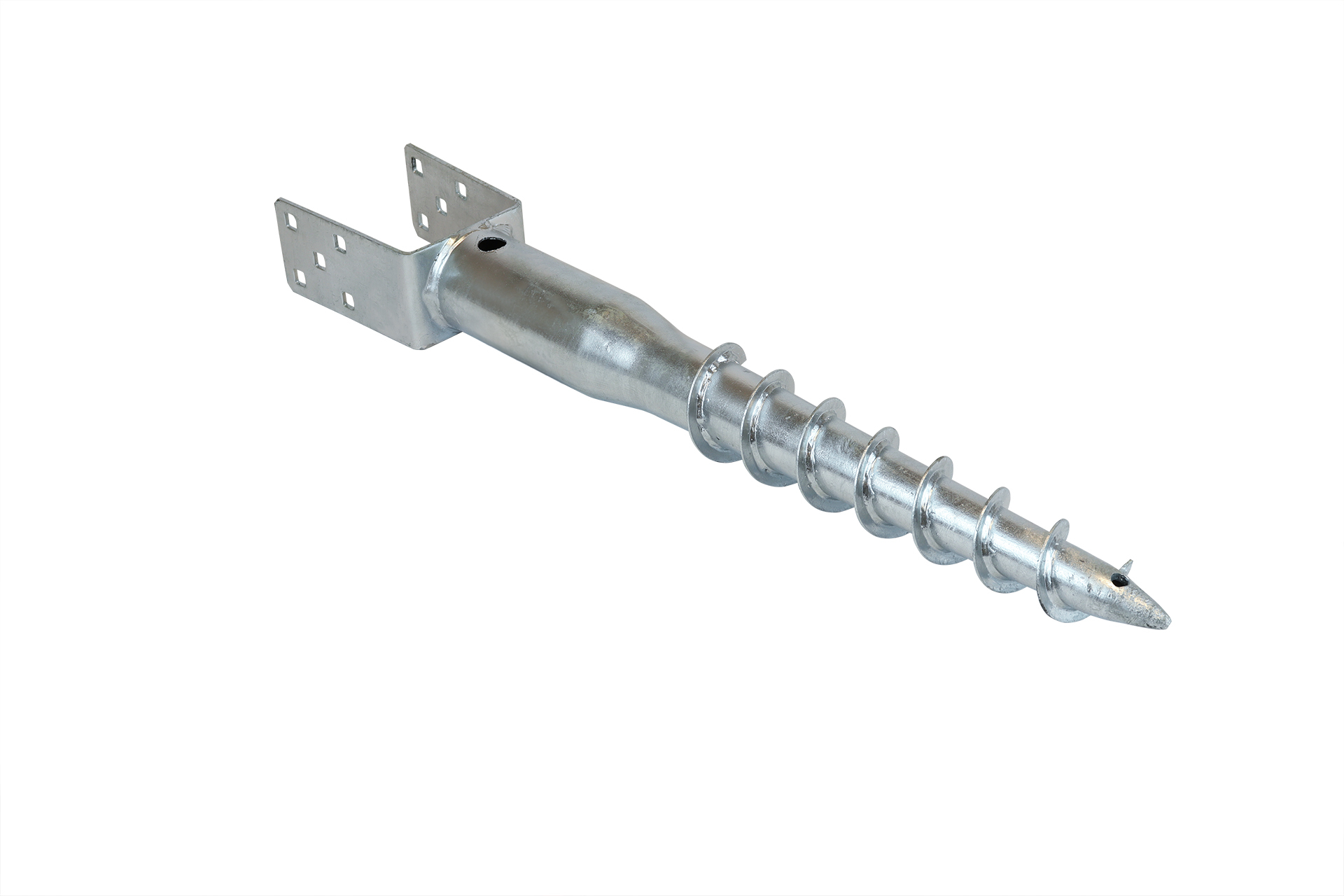 Schroefpaal met U-houder - Voor 9 x 9 cm Palen - Per Stuk