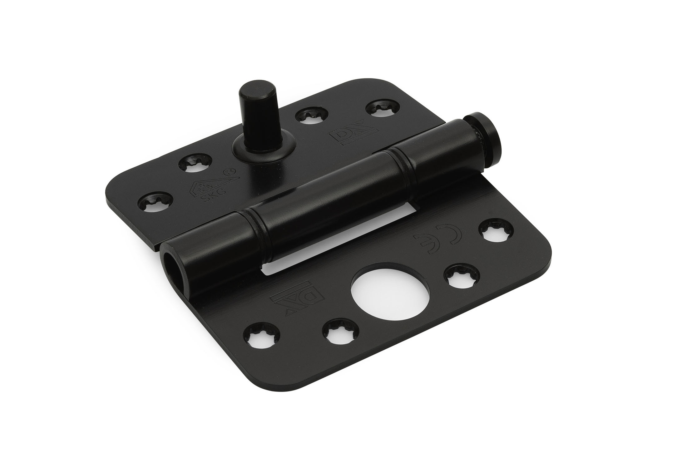 Glijlagerscharnier SKG 3 sterren zwart 89 x 89 mm met ronde hoek - Per stuk