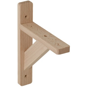 Houten Plankdrager 15 x 19 cm Beuken - Per Stuk