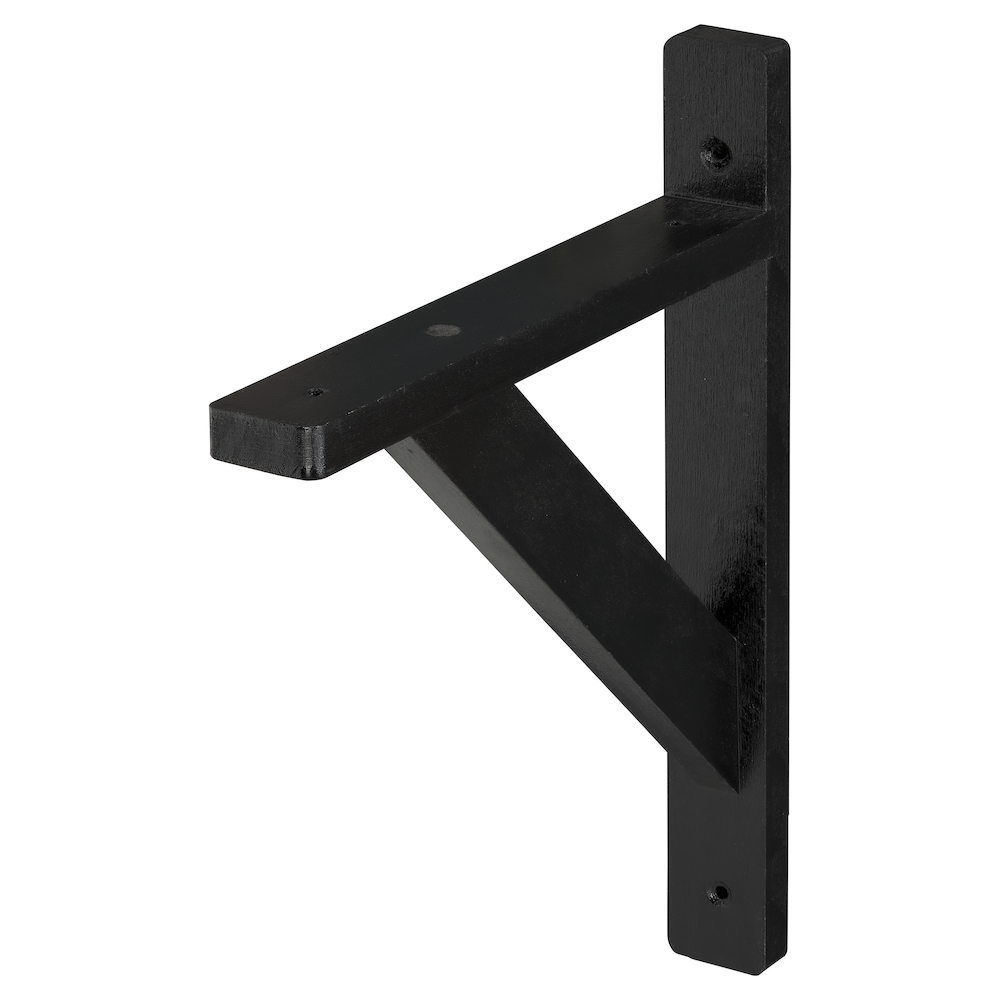 Houten Plankdrager 15 x 19 cm Zwart - Per Stuk, foto 2 van 4