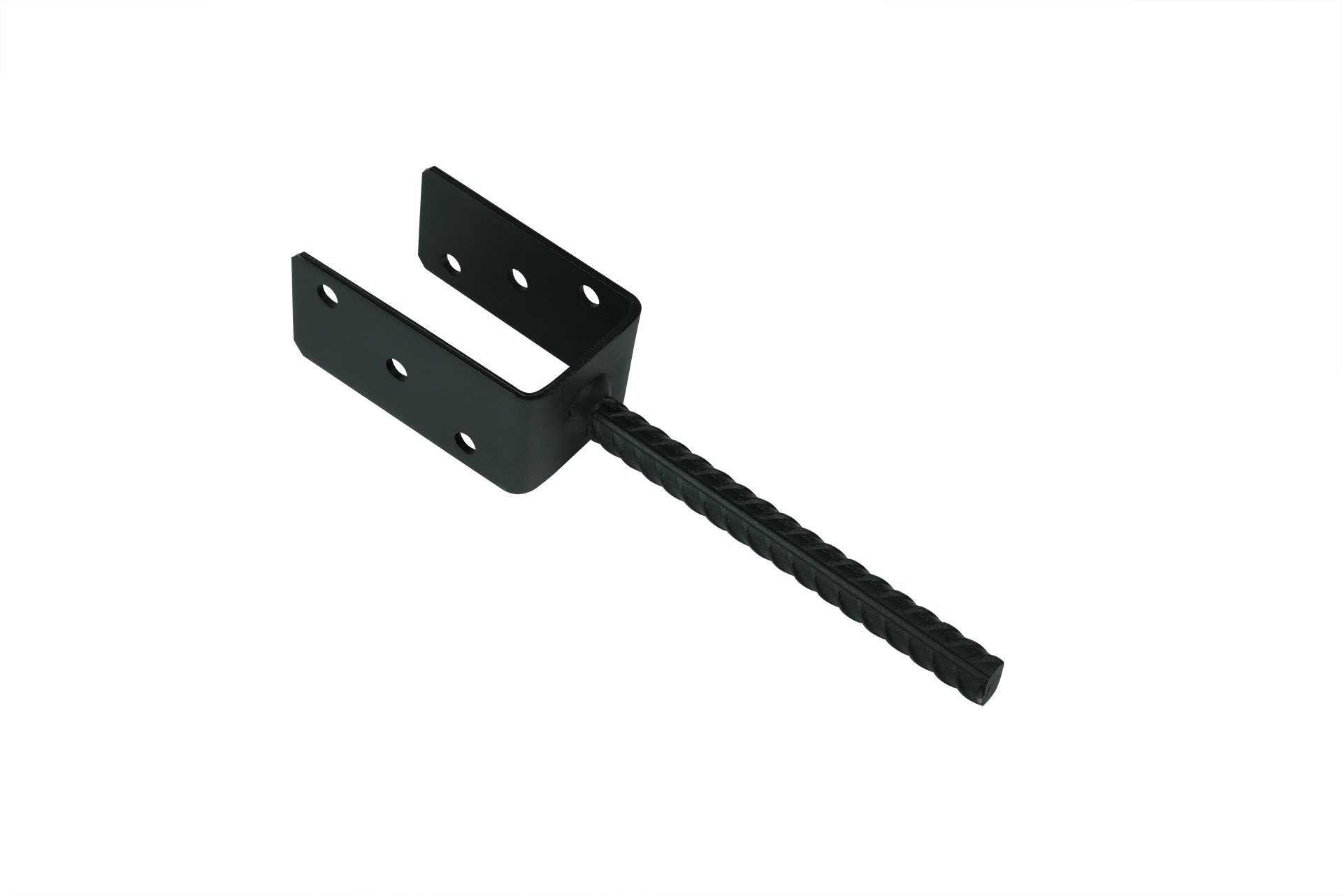 Instortanker Zwart voor 7 x 7 cm Palen U-anker - Per Stuk