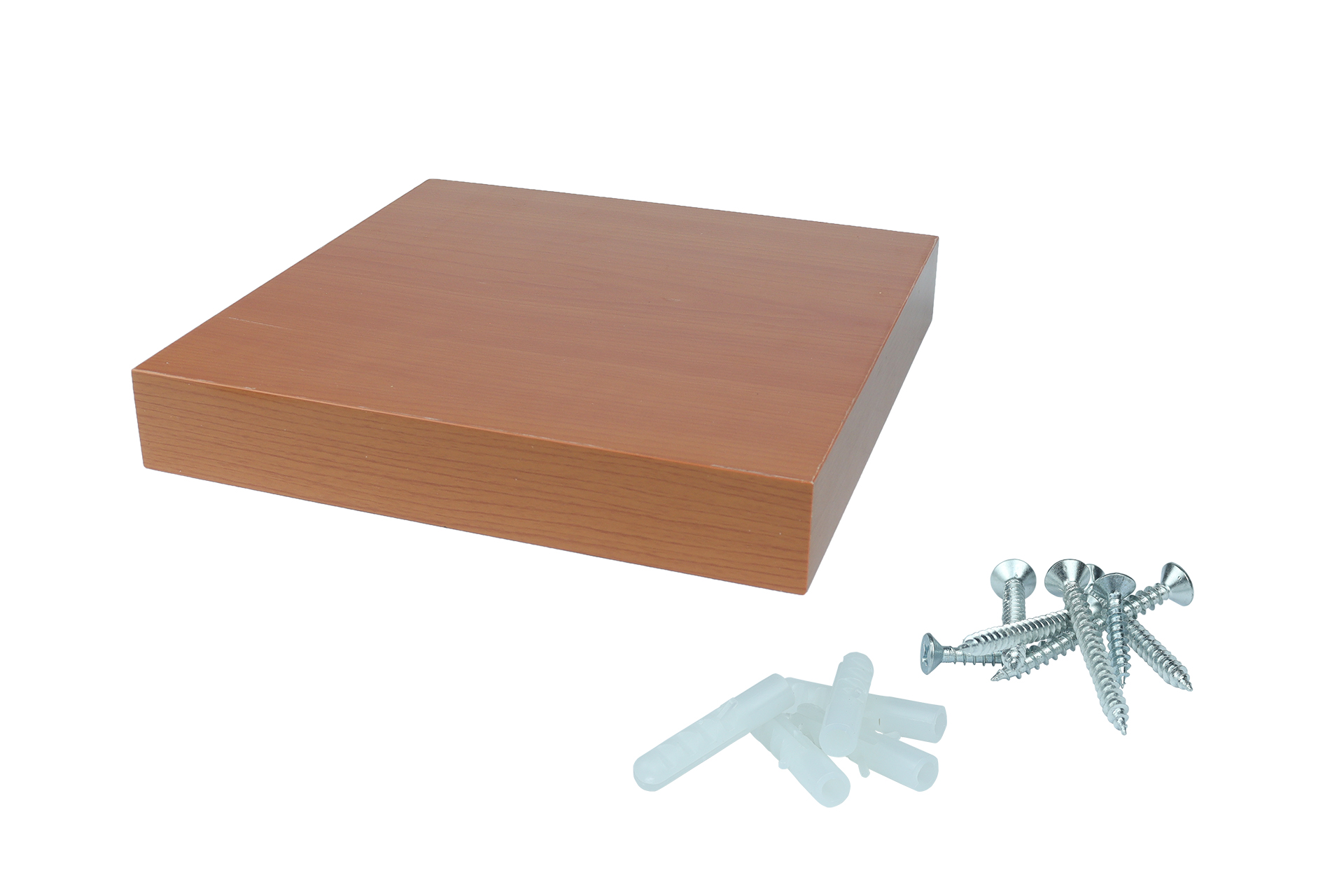 Zwevende Wandplank 24 x 24 cm Teak - Per Stuk