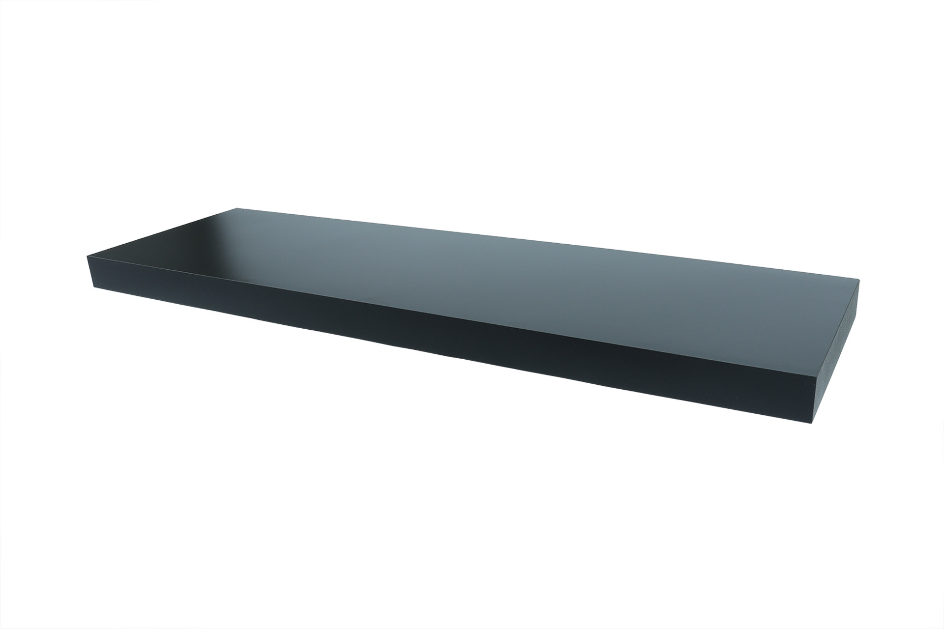 Zwevende Wandplank 60 x 24 cm Zwart - Per Stuk, foto 2 van 3