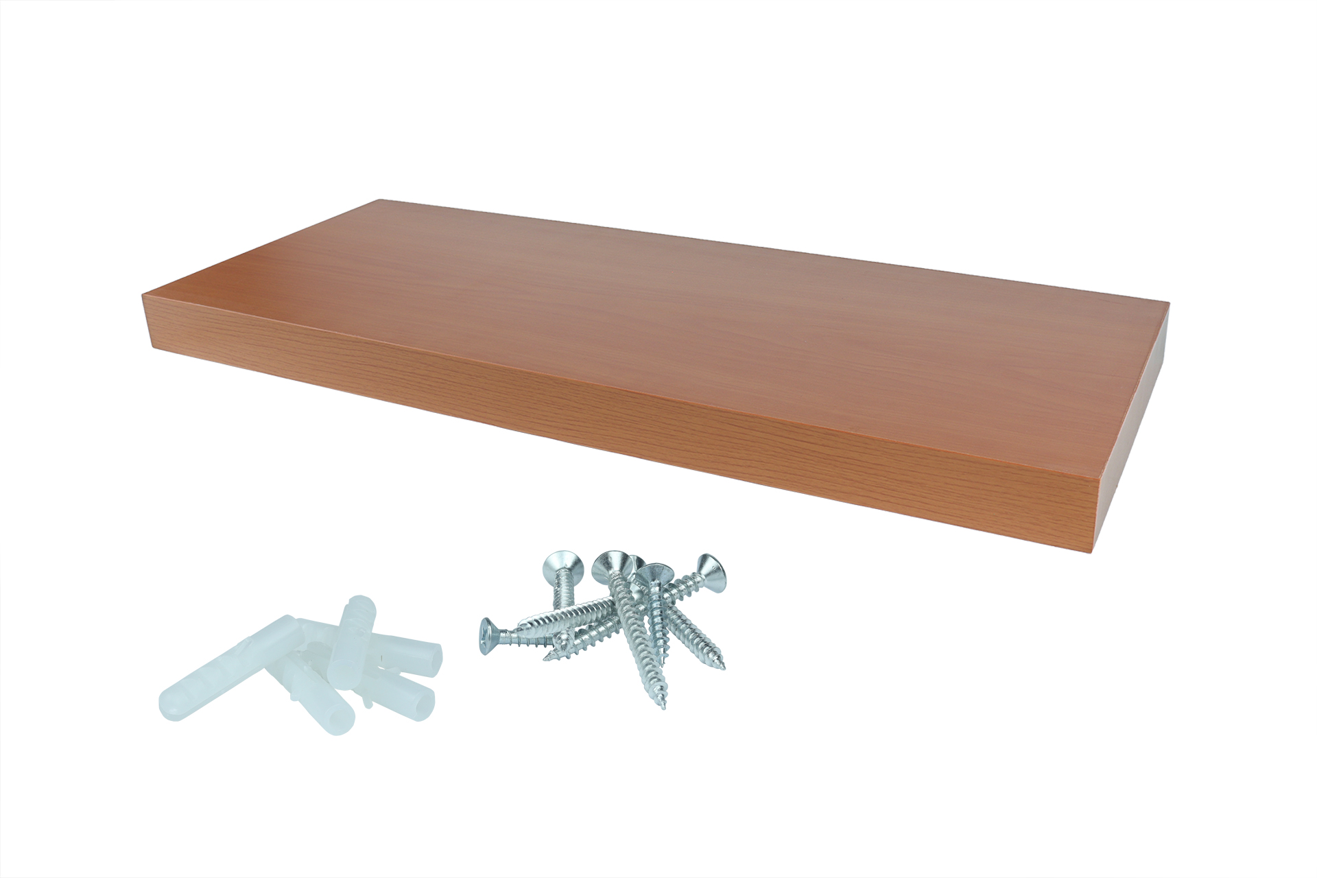 Zwevende Wandplank 80 x 24 cm Teak - Per Stuk