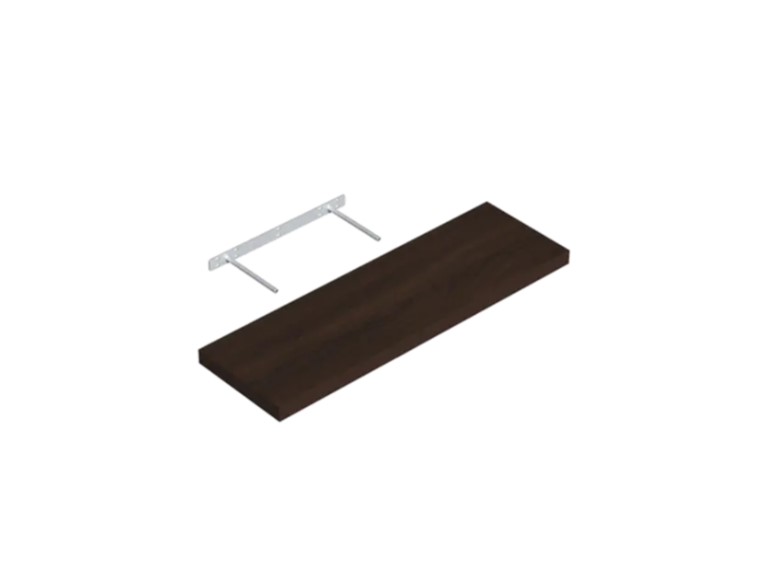 Zwevende Wandplank 80 x 24 cm Donkerbruin - Per Stuk, foto 3 van 3