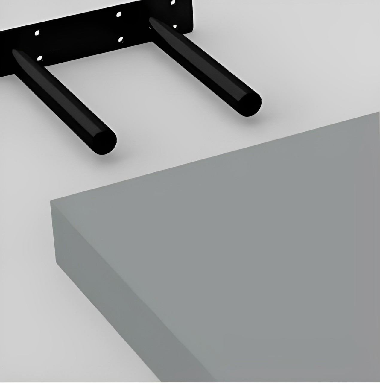 Zwevende Wandplank 80 x 24 cm Grijs - Per Stuk, foto 3 van 3