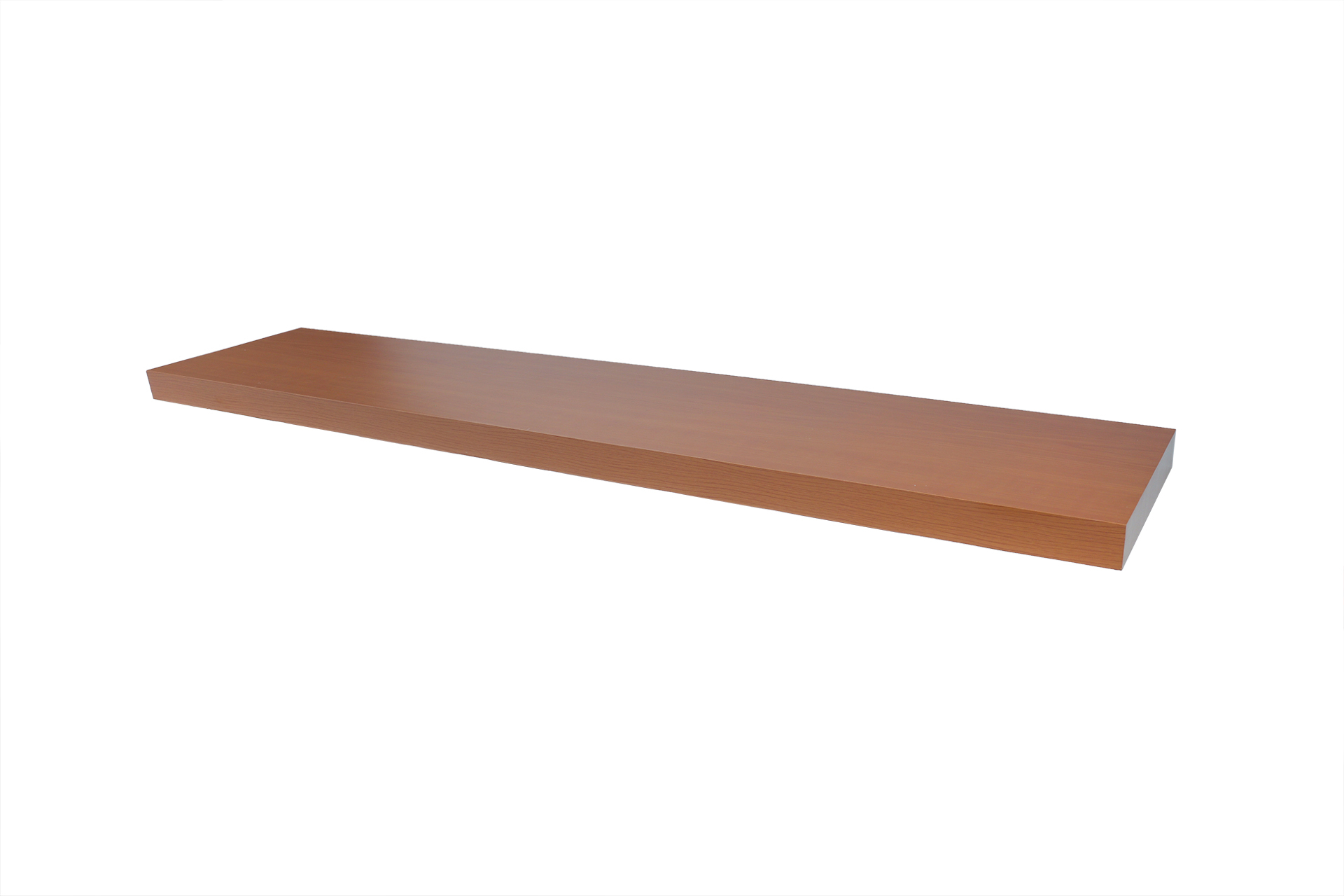 Zwevende Wandplank 118 x 24 cm Teak - Per Stuk, foto 2 van 3