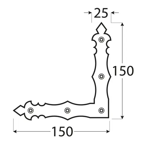 Sierlijst 15 cm Zwart voor Luik- en Hekwerk - Per Stuk, foto 2 van 2