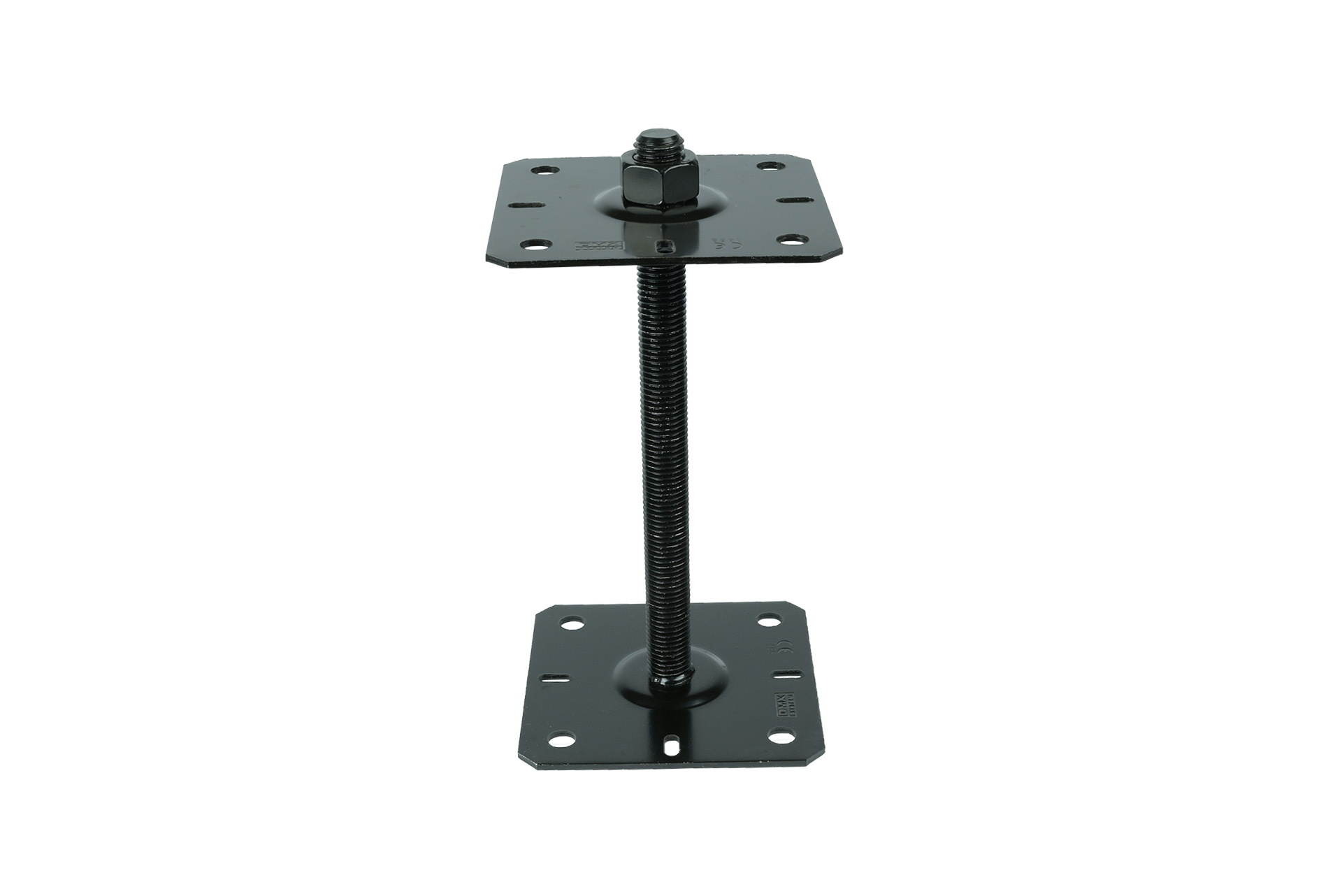 Verstelbare Paalhouder Zwart M20 voor 10 x 10 tot 12 x 12 cm palen - Per Stuk