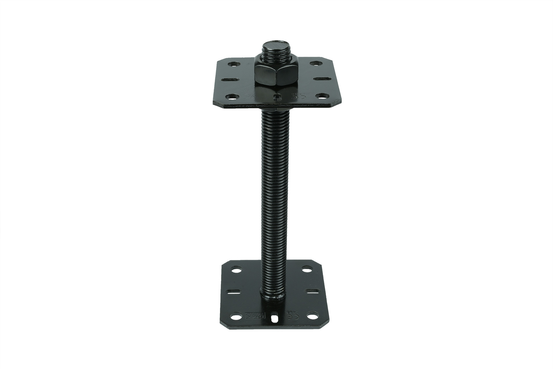 Verstelbare Paalhouder Zwart M24 voor 10 x 10 tot 15 x 15 cm palen - Per Stuk