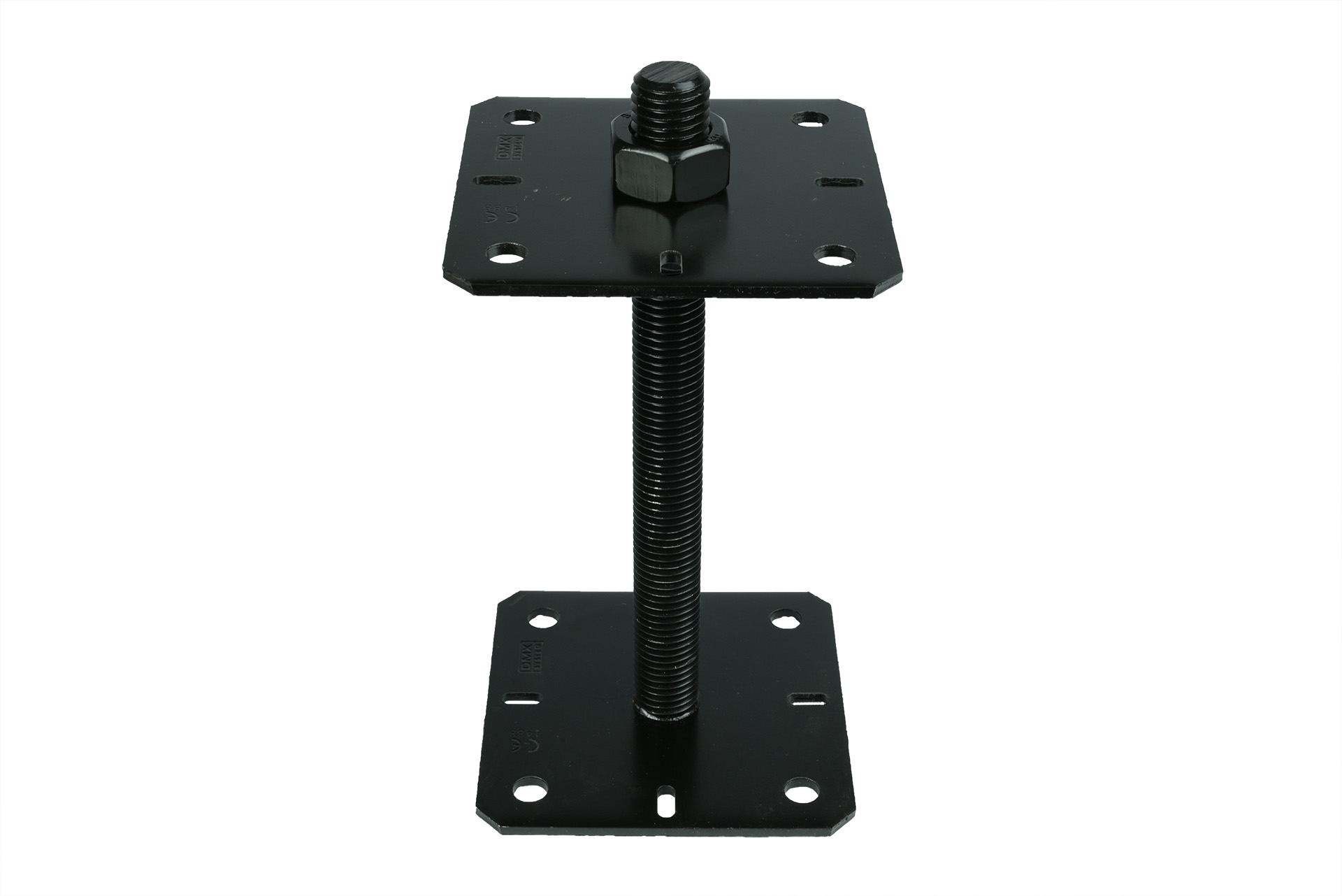 Verstelbare Paalhouder Zwart M24 voor 13 x 13 tot 20 x 20 cm palen - Per Stuk