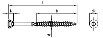 Vlonderschroeven RVS A4 5,0 x 70 mm Torx 25 Deeldraad - Doos 200 Stuks, foto 3 van 3
