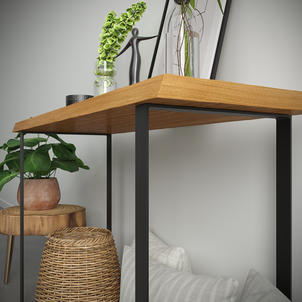 Tafelpoot U-vorm Zwart Staal 38,5x71 cm - Per Stuk, foto 3 van 3