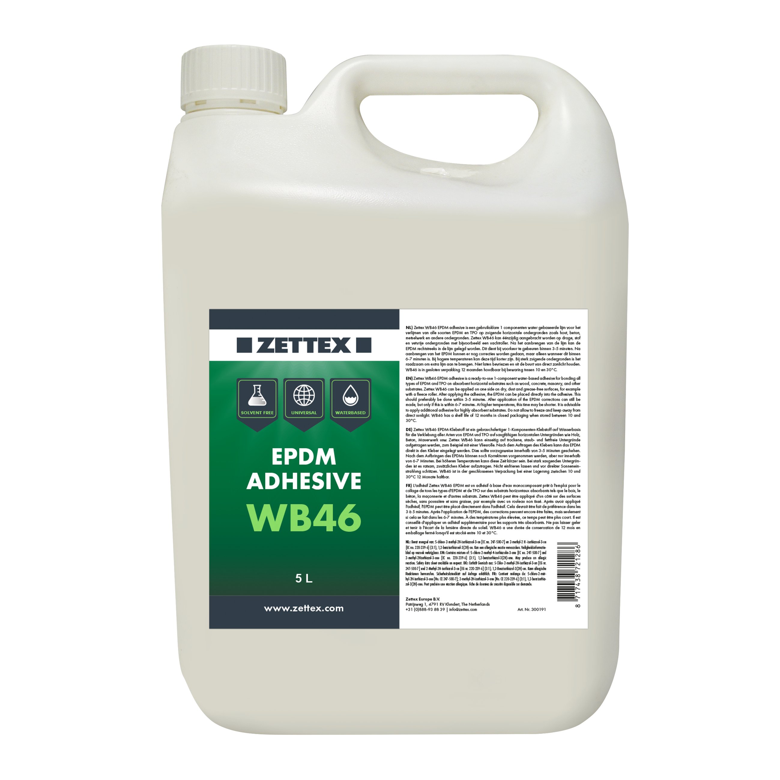Corrigeerbare EPDM lijm 5l Jerrycan
