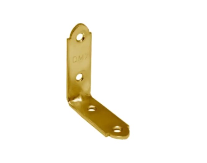Stoelhoek Geel Verzinkt 75 x 75 x 17 mm - Doos 20 stuks