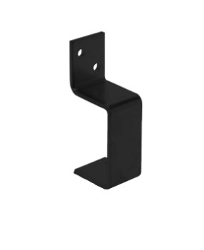 Deurbalkhaak Zwart voor max. 55 x 75 mm balken Dicht Model - Per Stuk