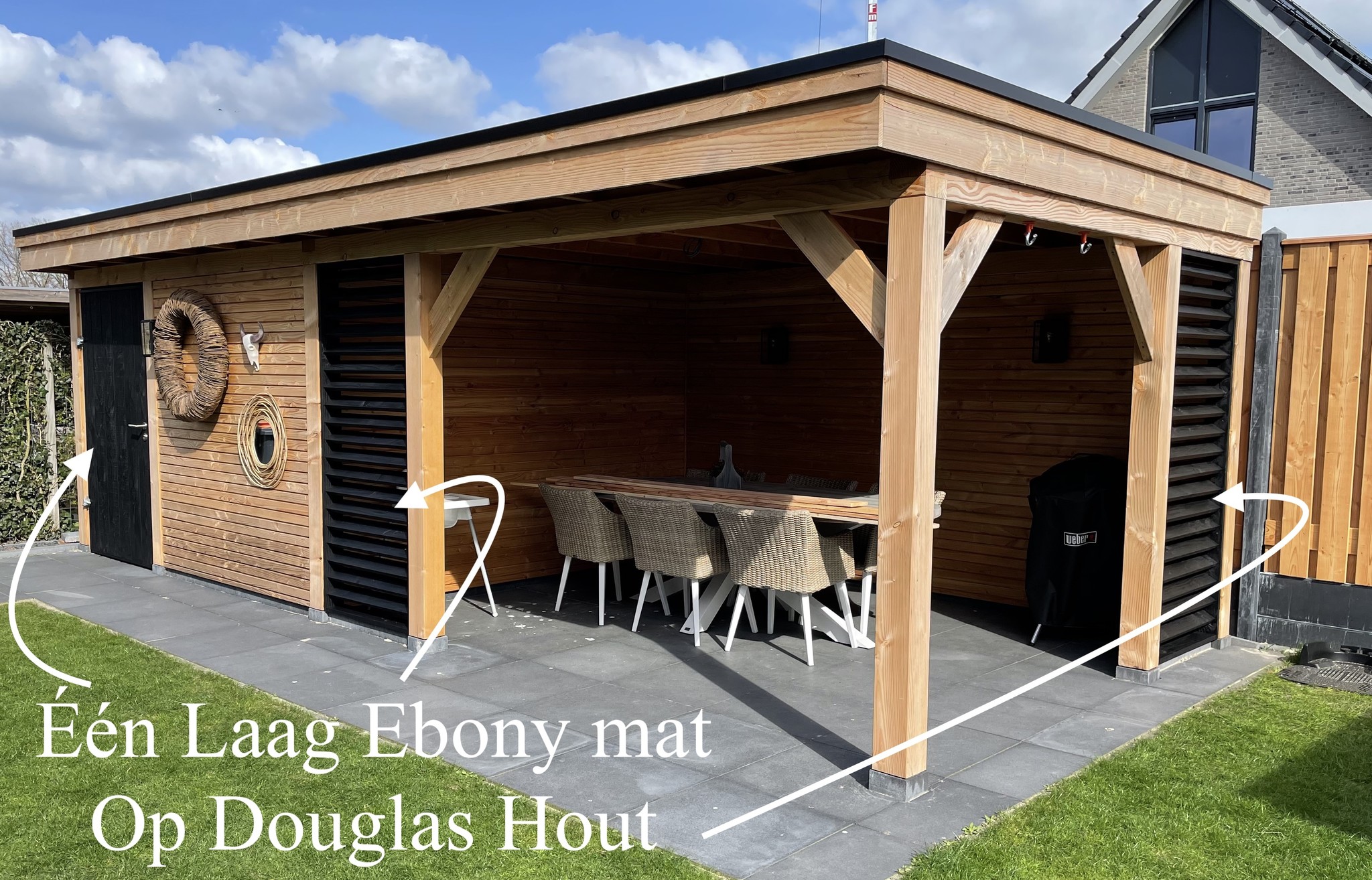 Norvo - Gevelverf Dekkend Mat Zwart Ebony - Gevelbeits 2,5 liter, foto 2 van 5