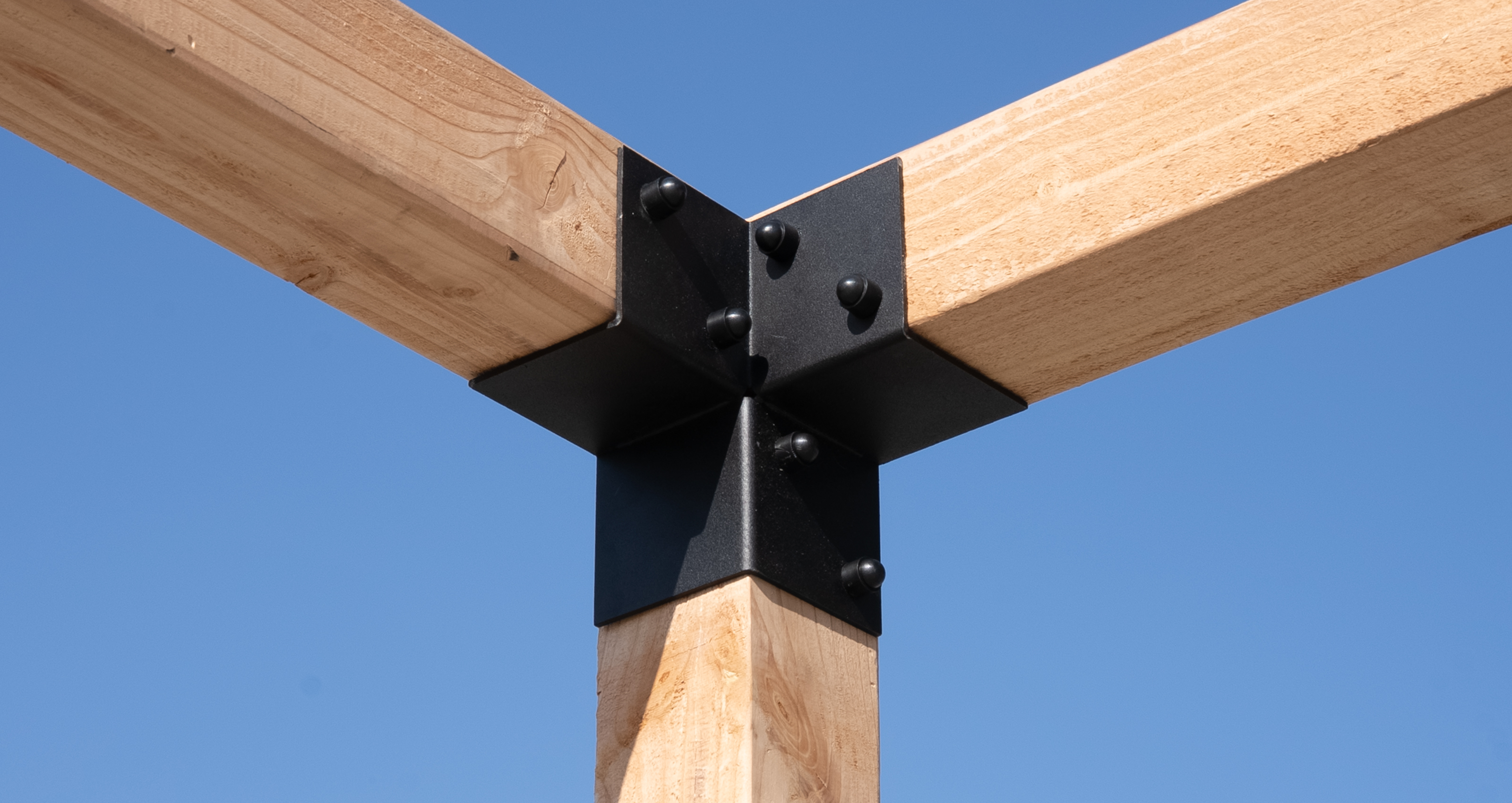 Pergola Hoekverbinding Zwart voor 9 x 9 cm balken - Per Stuk, foto 2 van 5