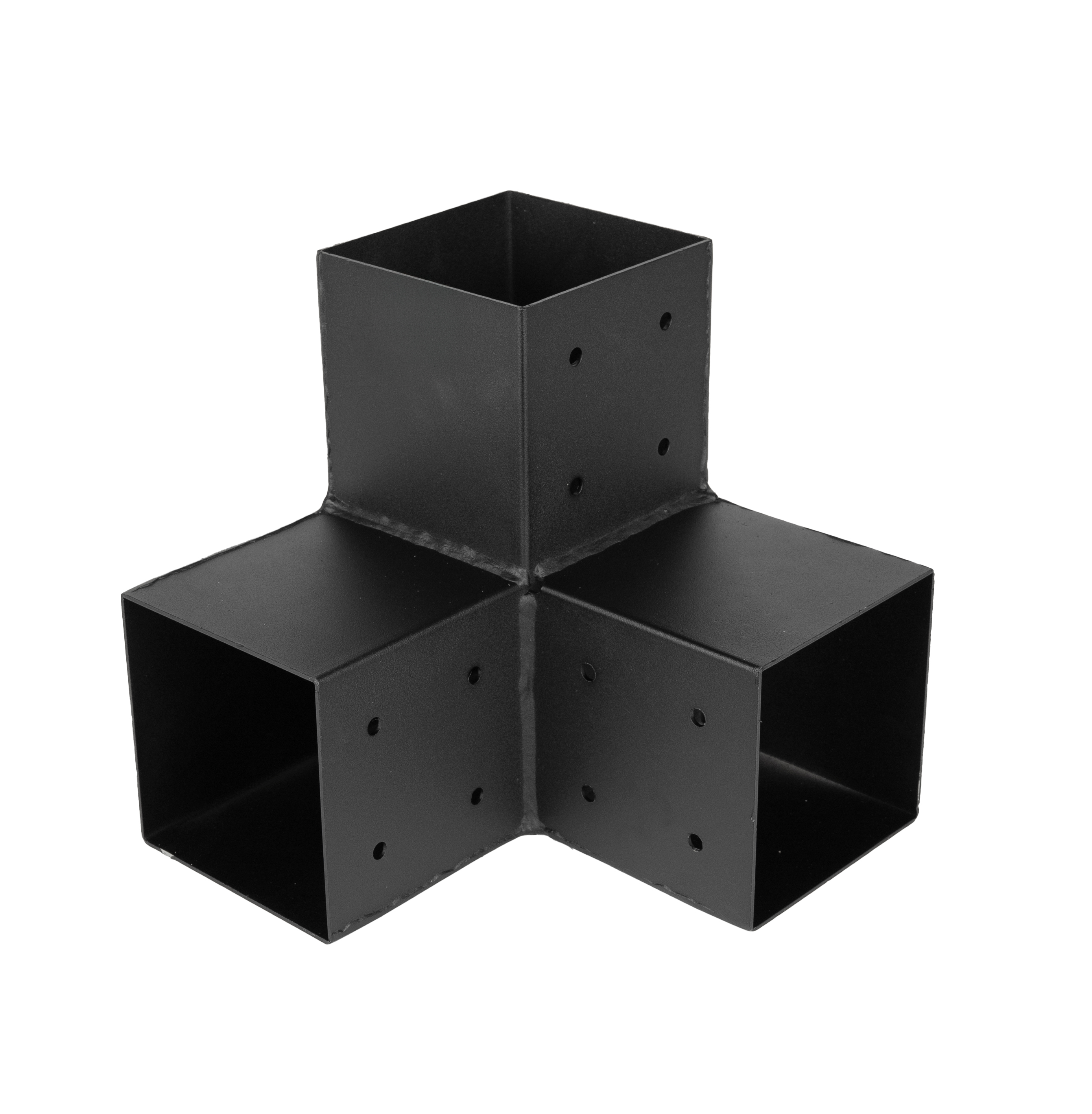 Pergola Hoekverbinding Zwart voor 12 x 12 cm balken Kubus model - Per Stuk, foto 3 van 6