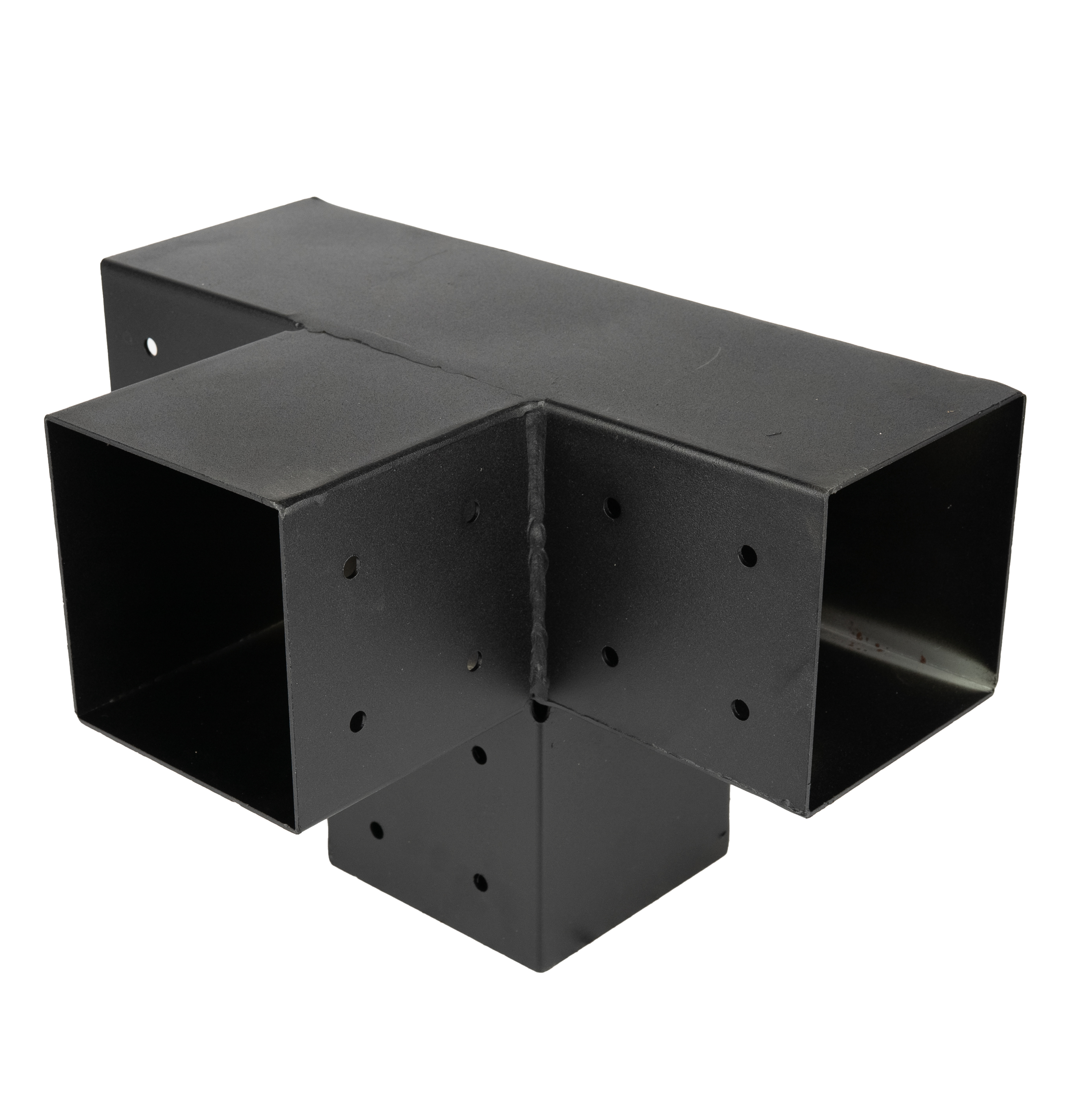 Pergola Hoekverbinding met Verlenging Zwart voor 12 x 12 cm balken kubus model - Per Stuk