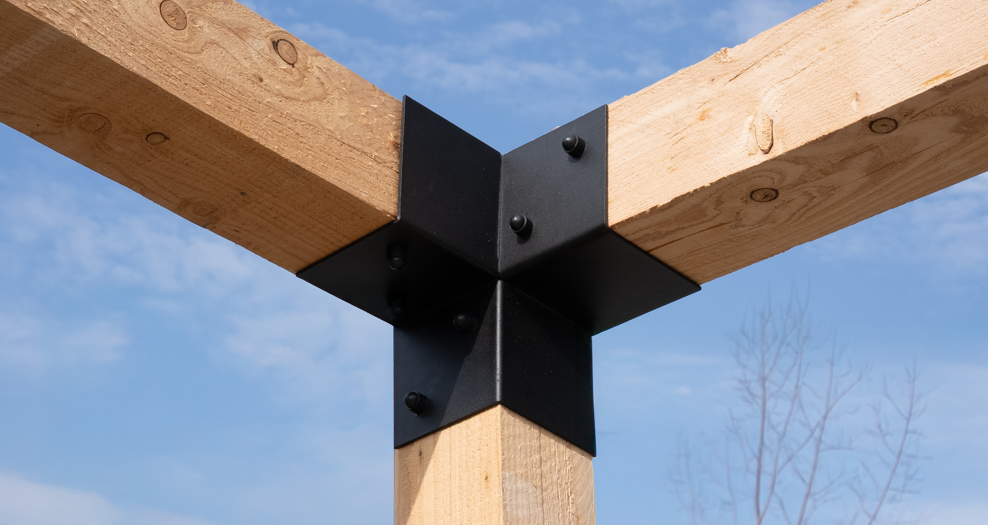 Pergola Hoekverbinding Zwart voor 15 x 15 cm balken - Per Stuk, foto 2 van 5